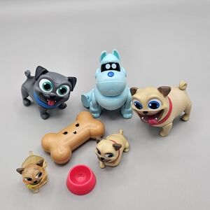 Disney Junior Puppy Dog Pals Actions Figures Lot Of 6 A.R.F Rolly Bingo Toys
